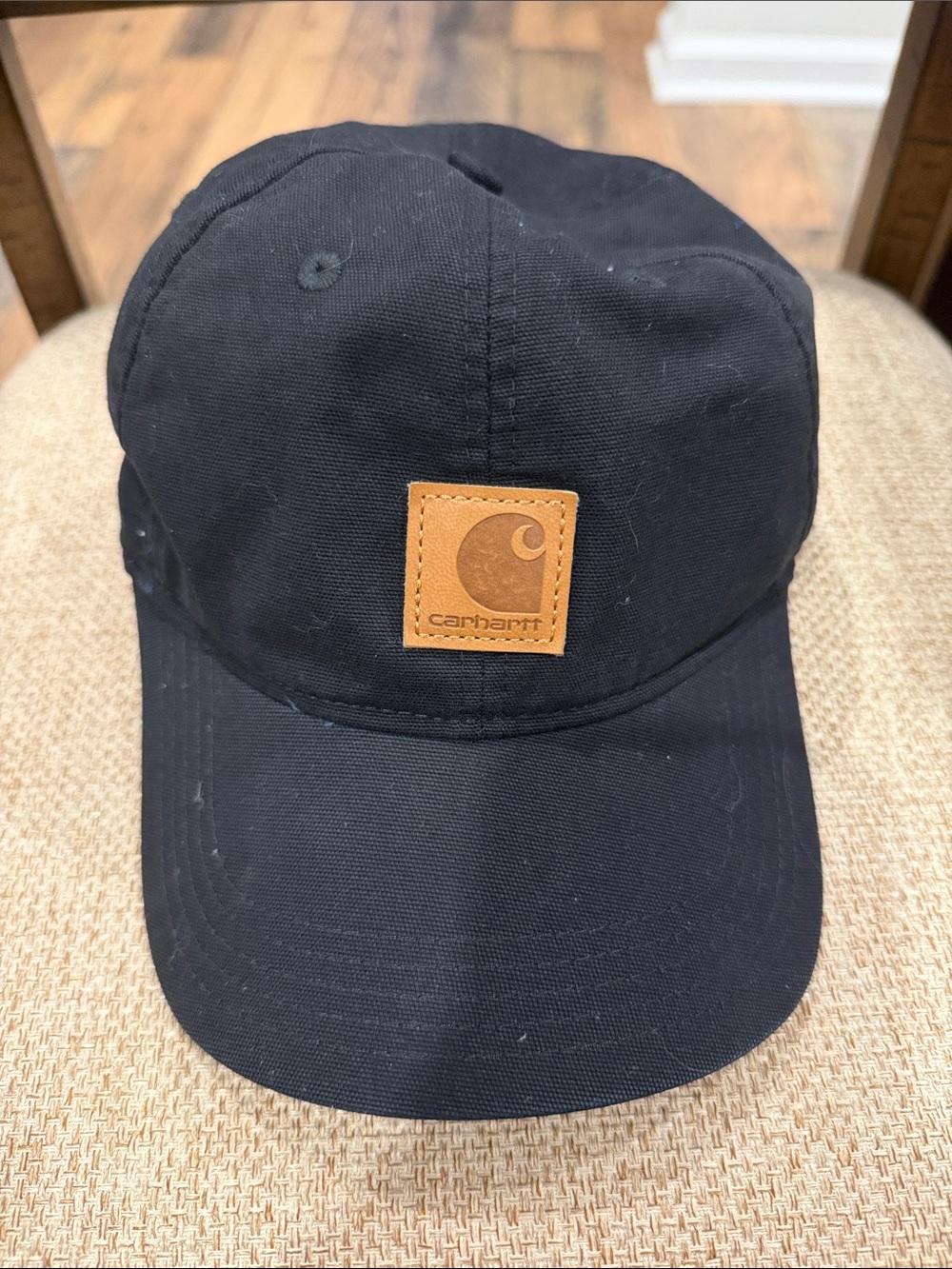 Carhartt Black Canvas Cap with Tan Patch